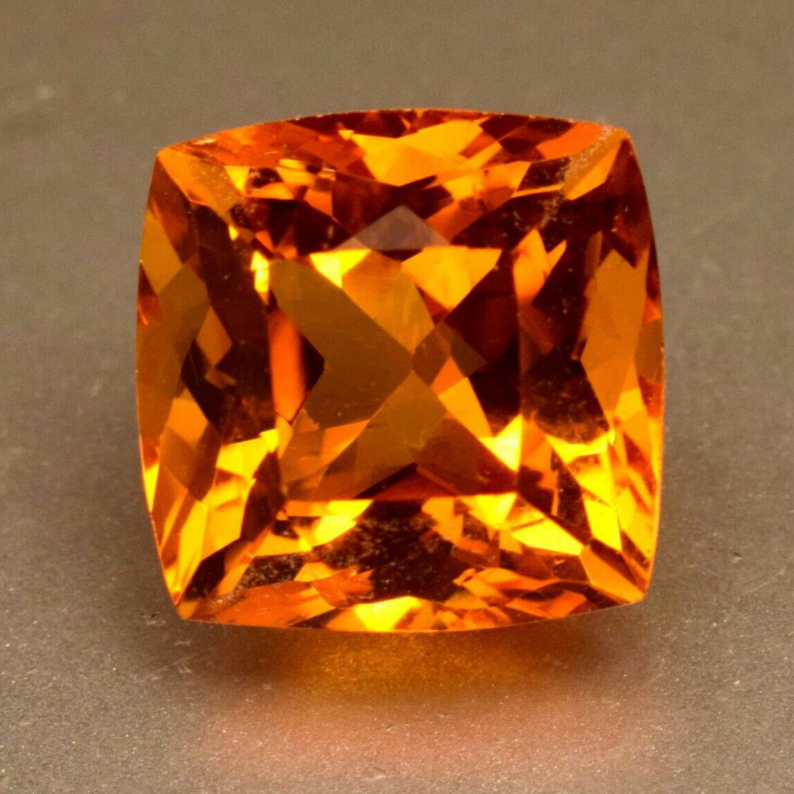 Certified Natural 132.20 Ct Cushion Cut Yellow Citrine Brazilian Loose Gemstone