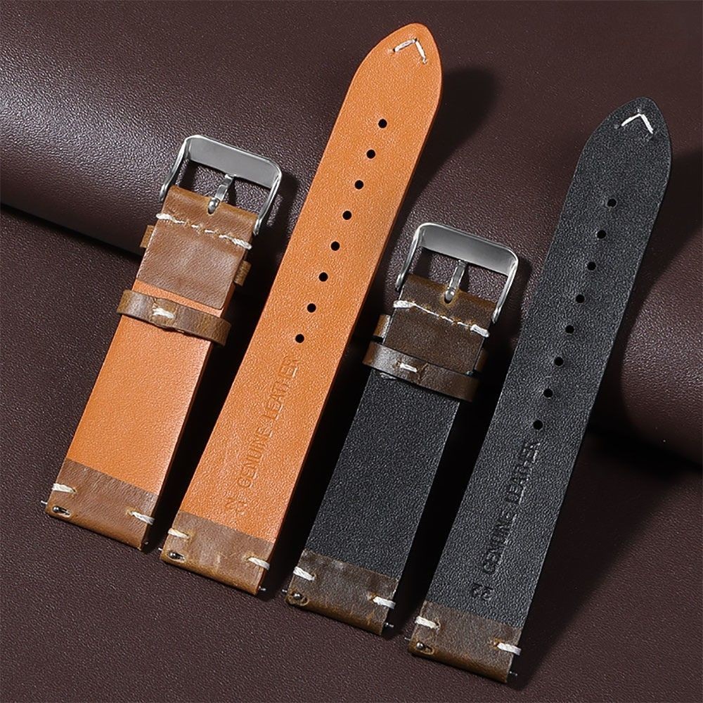 18mm 20mm 22mm Vintage Oil Wax Leather Watchband 19mm 21mm 24mm Cowhide Strap