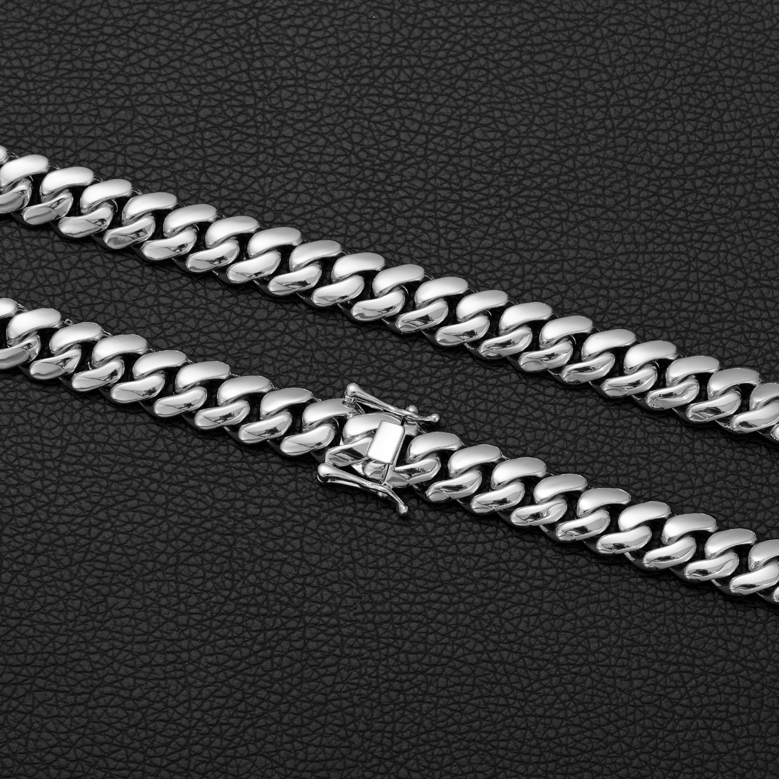 Stainless Steel Miami Hip Hop Cuban Chain Necklace Bracelet 10-22MM