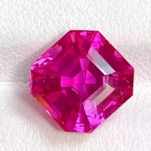 Natural 30.26 Ct AGL Certified Pink Sapphire Asscher Cut Loose Rare Gemstone