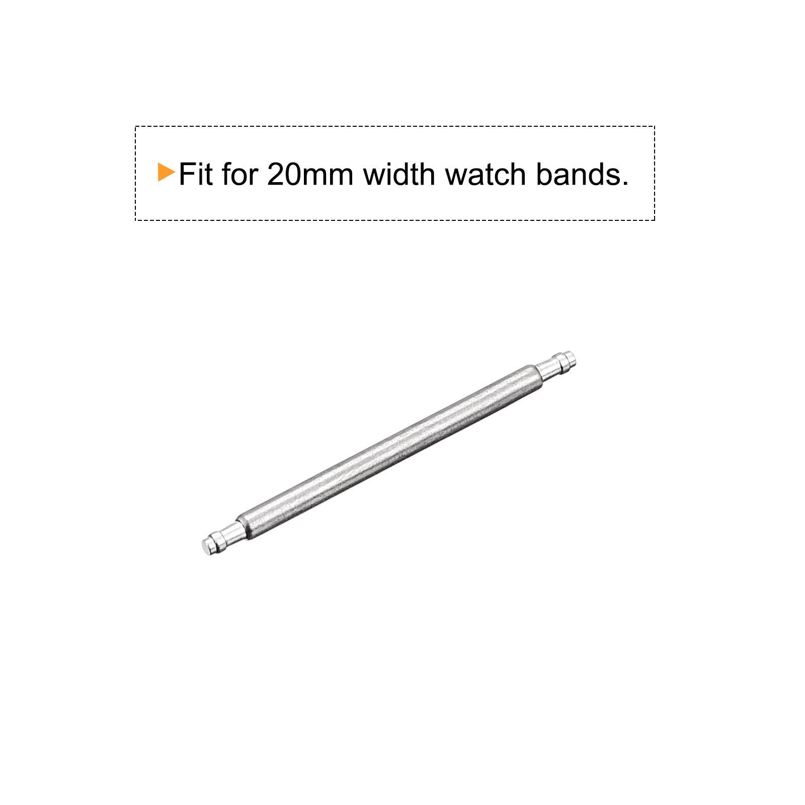 20mm Watch Band Pin 1.3mm Dia Steel Single Flanged End Spring Bar Pins 200pcs