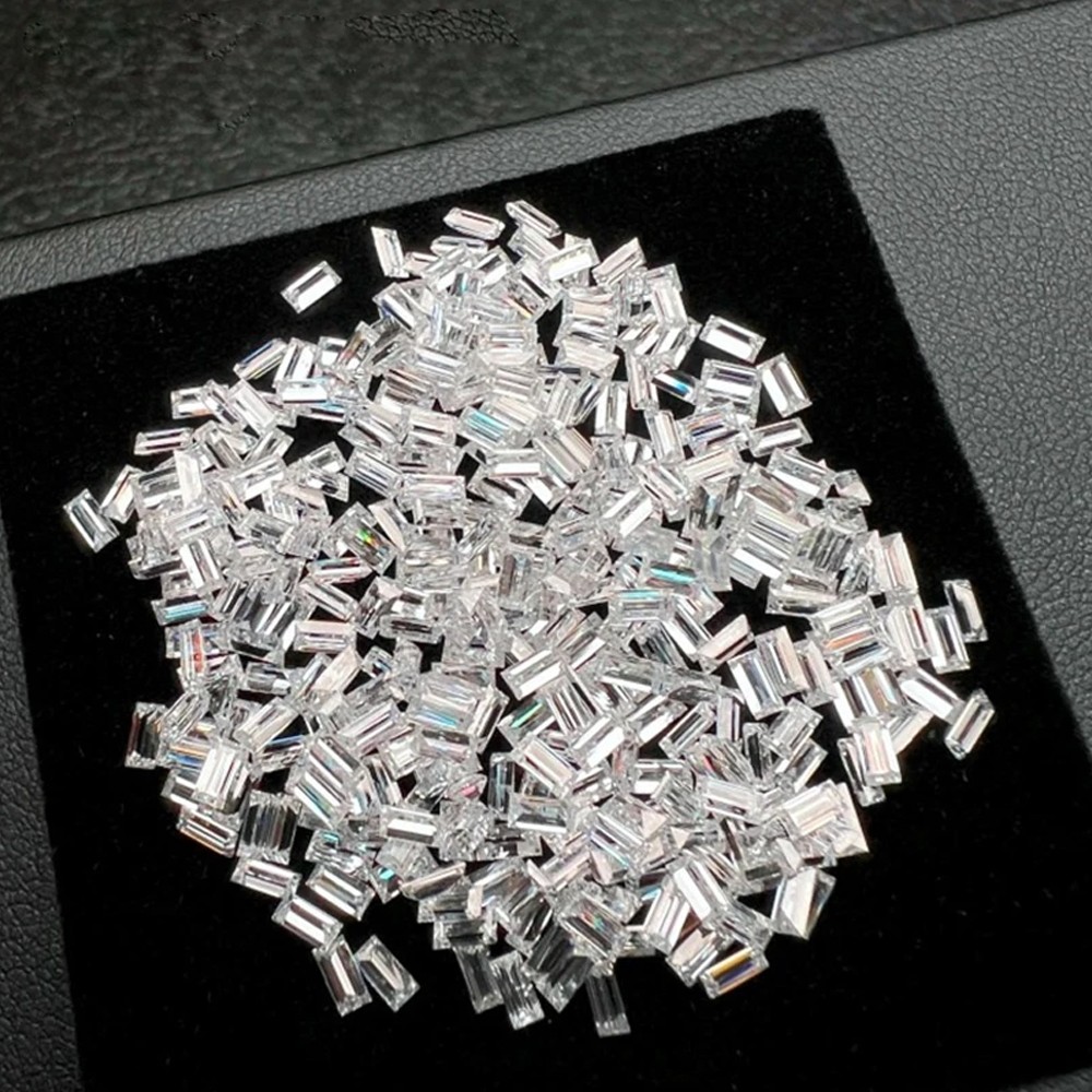 Baguette/Rectangle Cut Moissanite Loose Stones D Color VVS1 Full Size Gemstones