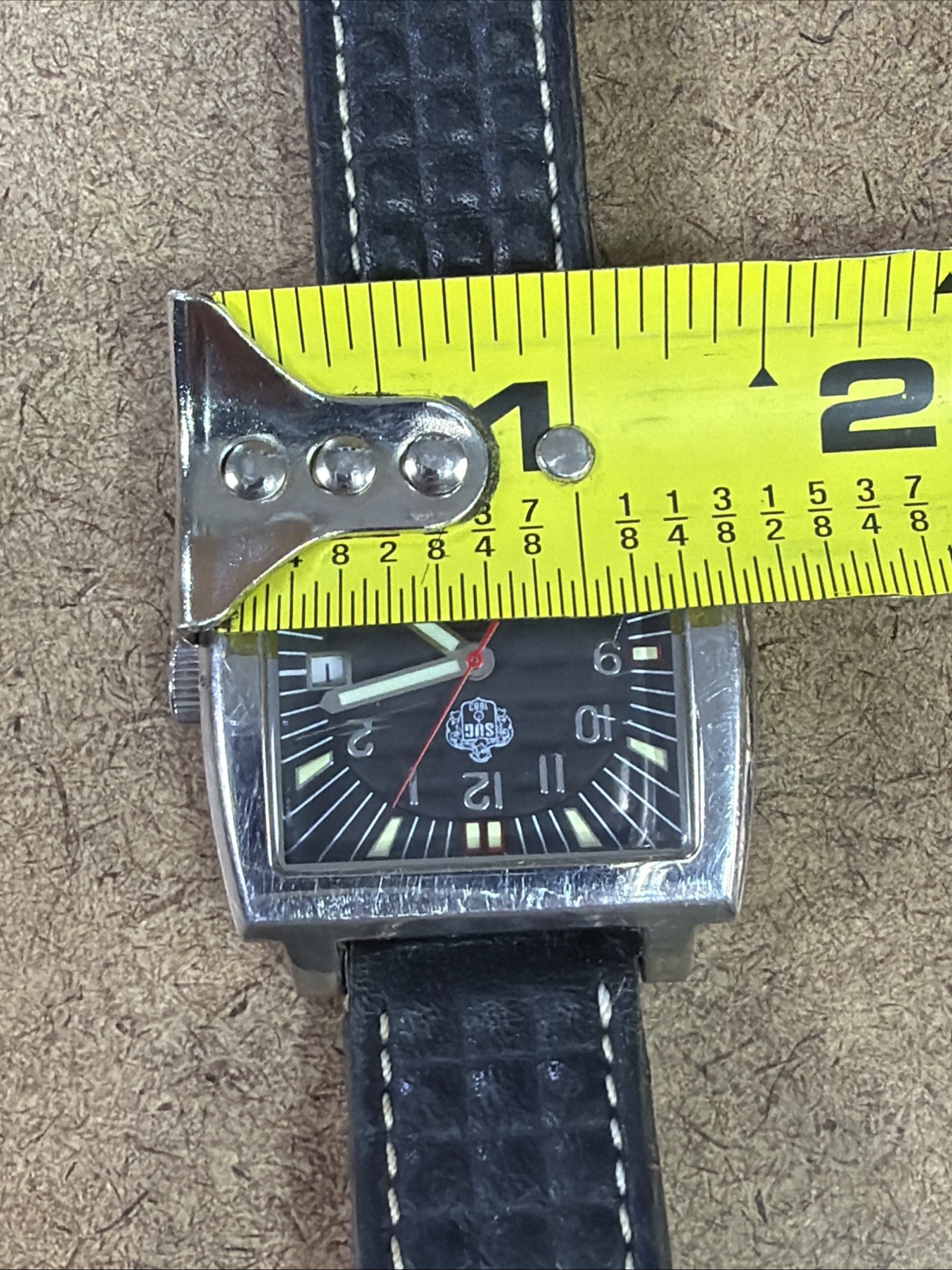 SUG Automatic Watch Reference No. 60362-364 Used Works 5 ATM Black/Silver