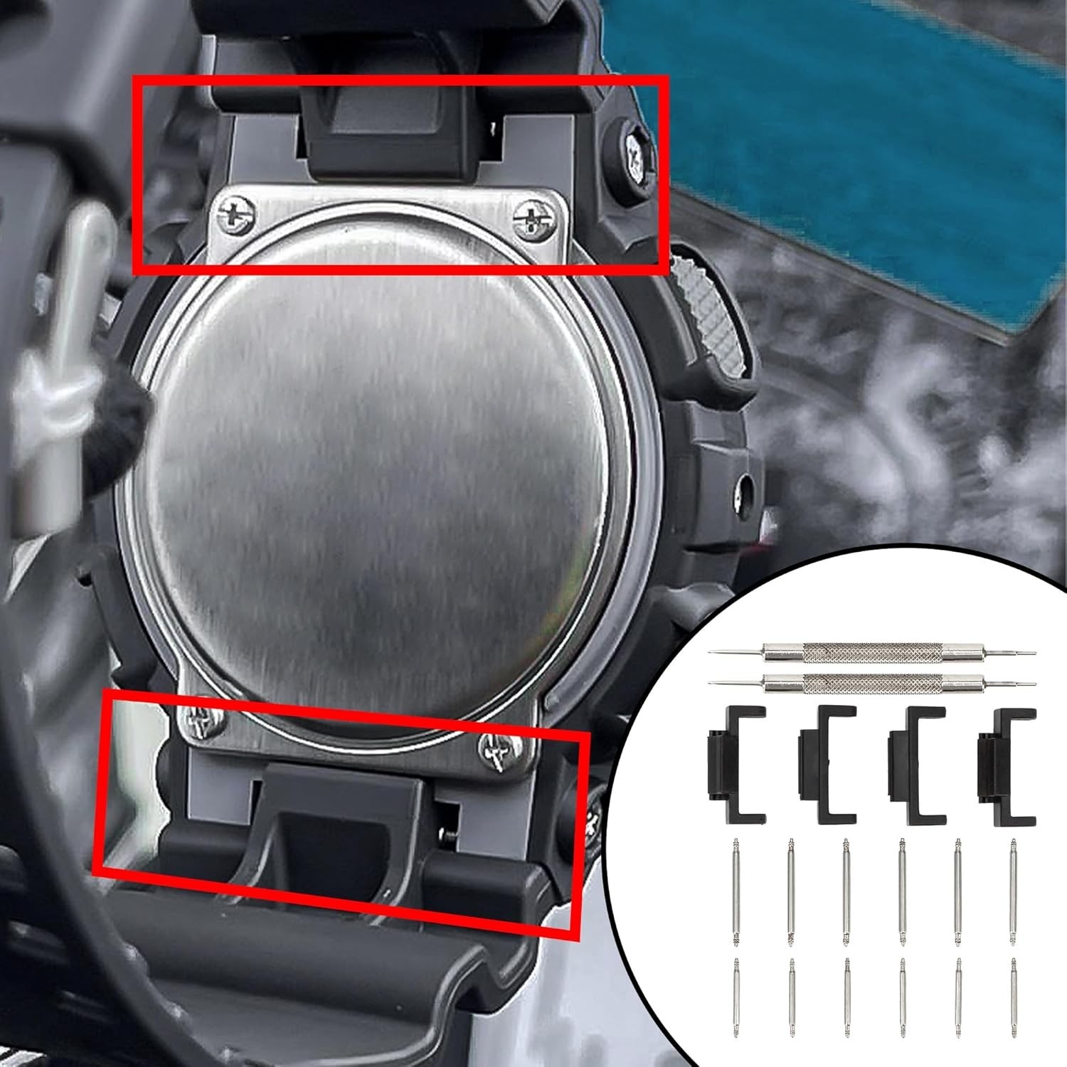Durable ABS 16mm to 22mm Watch Band Adapter for G Shock GA Models – Easy Install