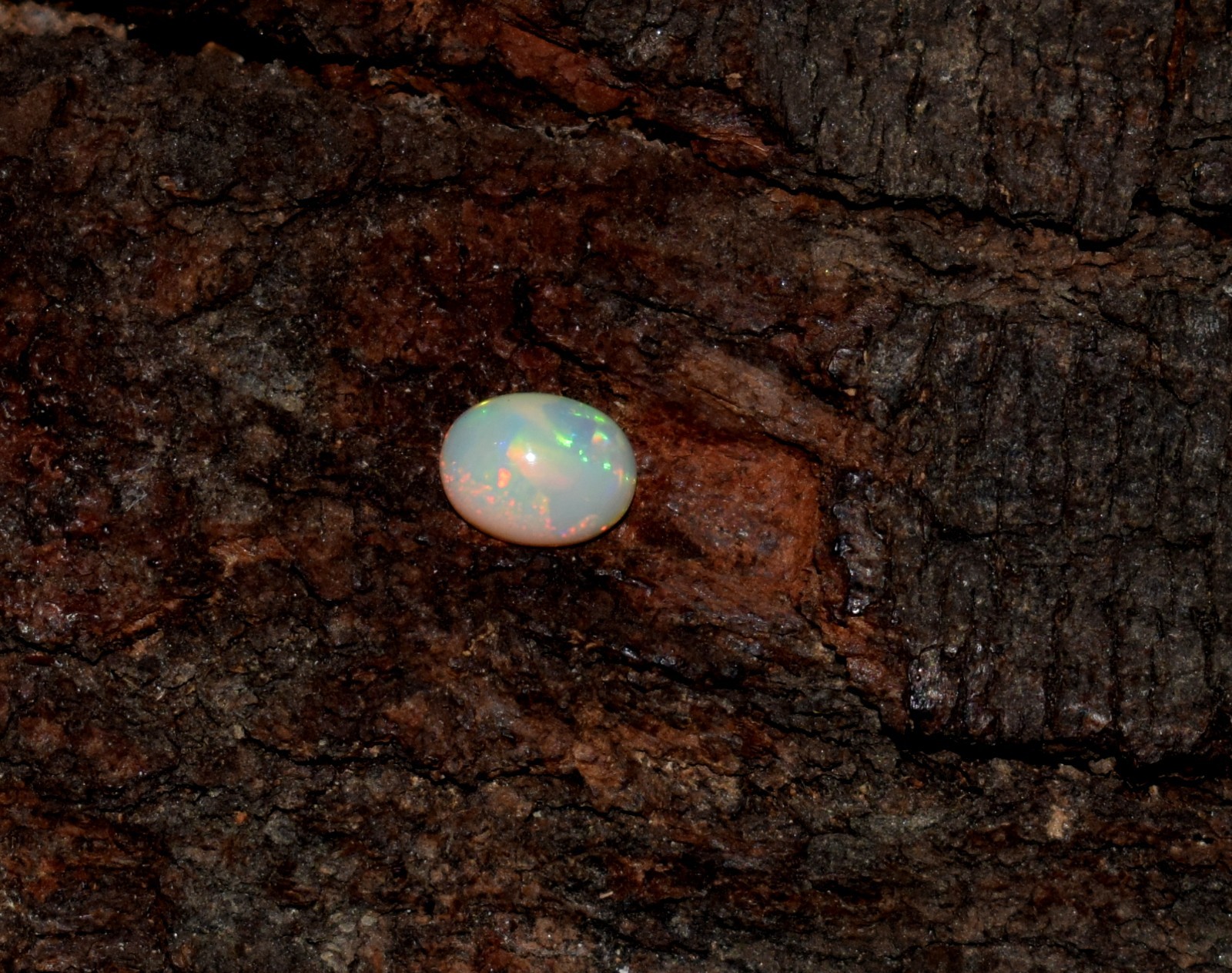 Natural Ethiopian Wello Fire Opal Cabochon Gemstone 7X9mm Loose AAA A22