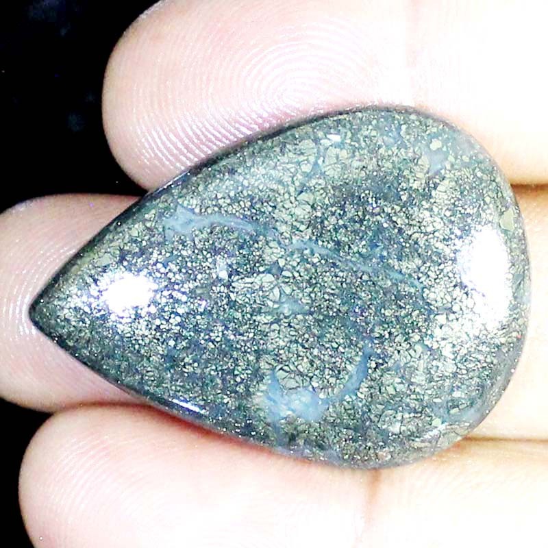61.30CT A+ 100% Natural Indonesian Marcasite 28X39X6MM Pear Shape Gemstone BC-51