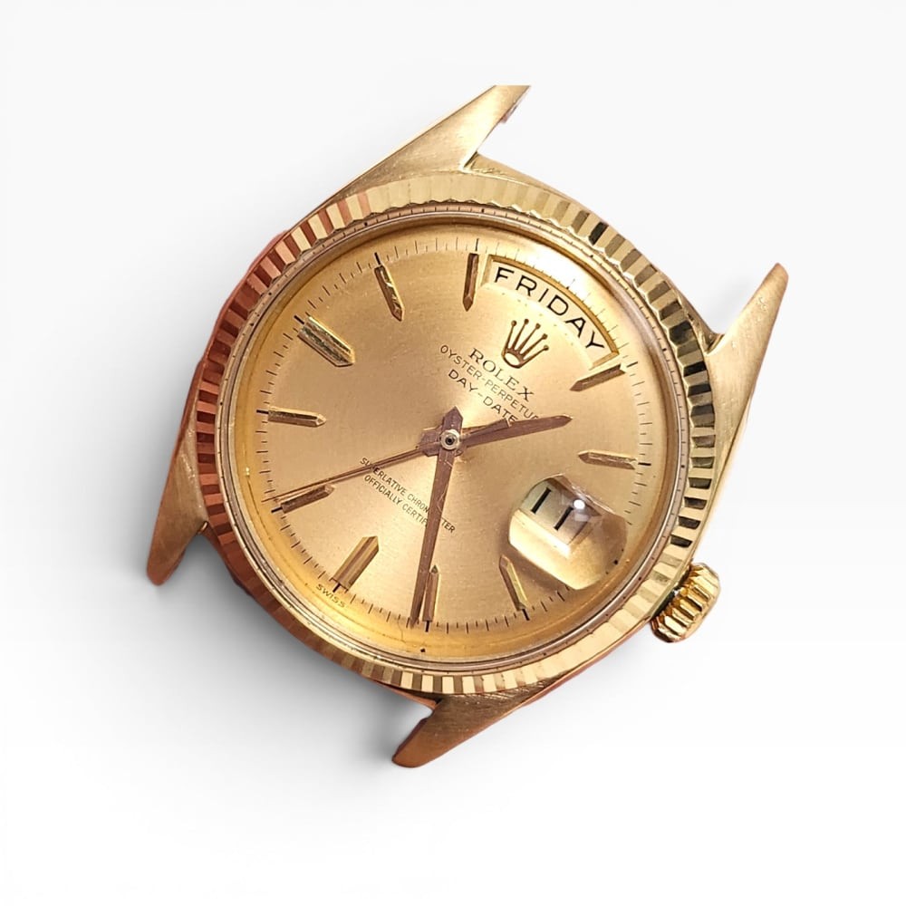 Rolex Day-Date President 36mm 18K Yellow Gold Tropical Dial Watch 1803 Year 1963
