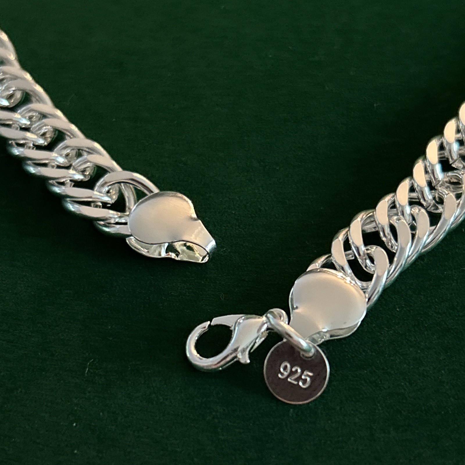 925 Silver Miami Cuban 10mm Link Chain Necklace 20 In, 66g Heavy