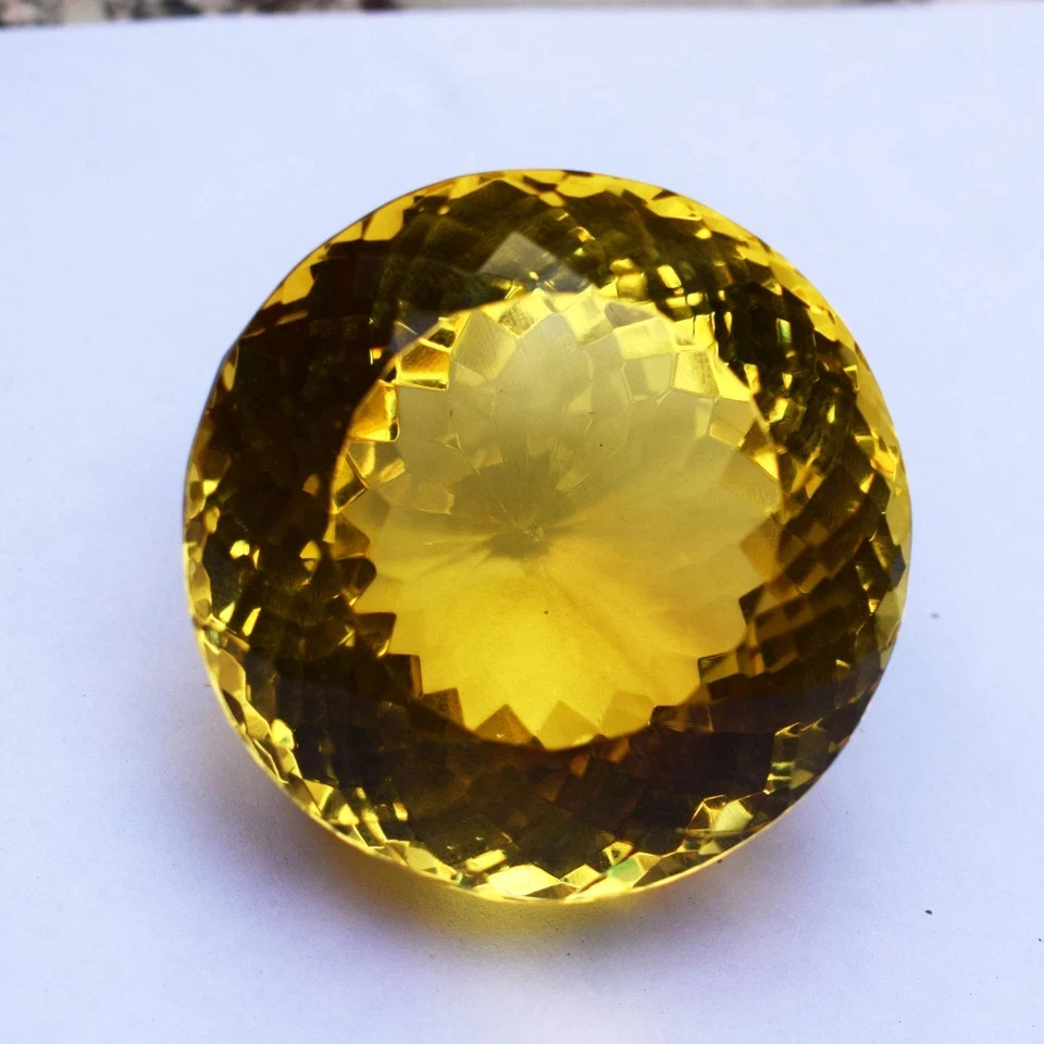 426.50 CT Flawless Yellow Topaz Round Faceted Cut Certified Loose Gemstone