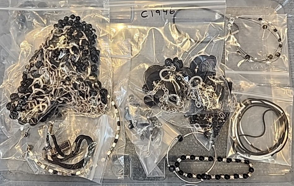 Jewelry Wearable Black & Silver Tone Collection 5 Lbs Lot # 580 See Description