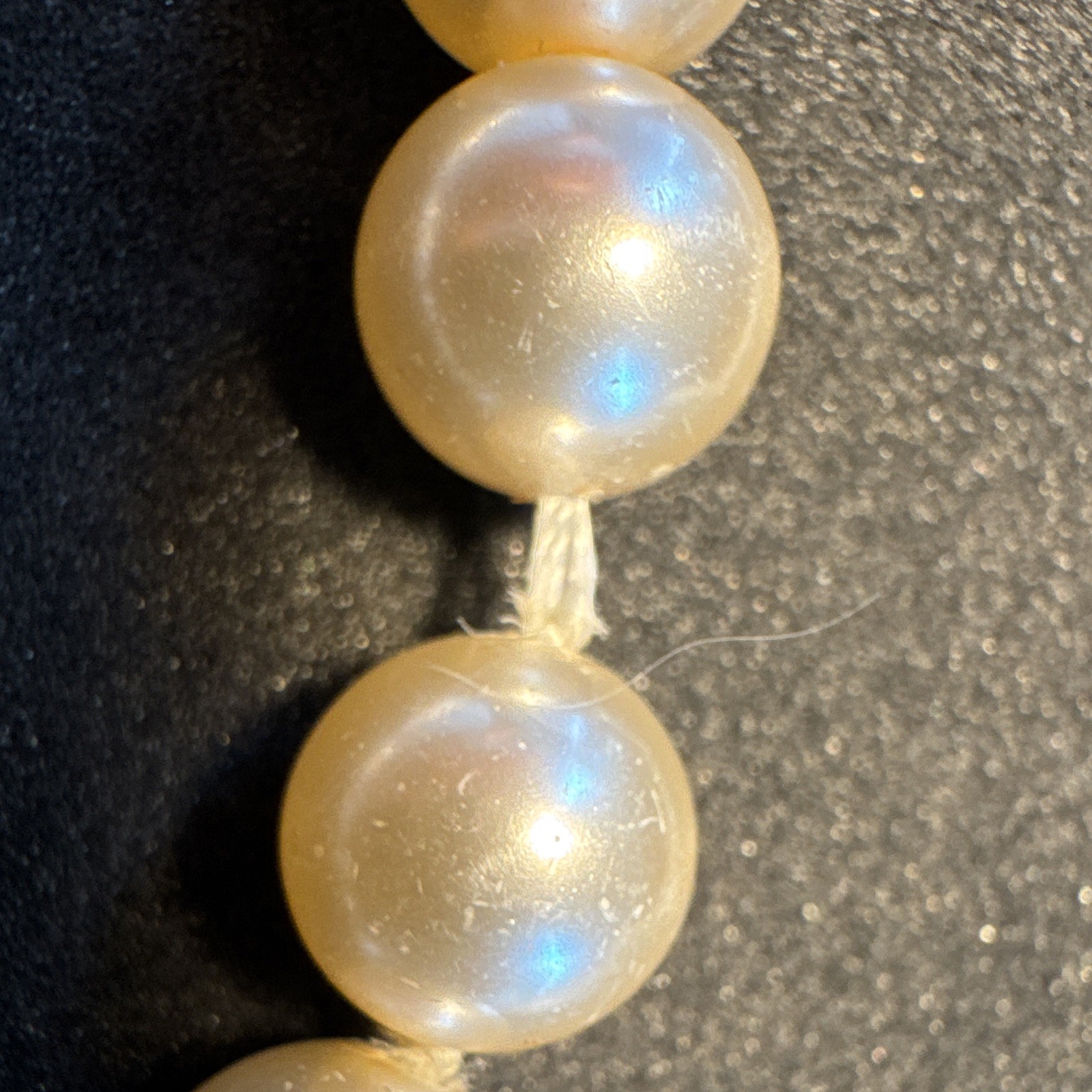 Imitation Faux Pearl Beaded Necklace White Round Ball/Bead Chain Barrel Clasp