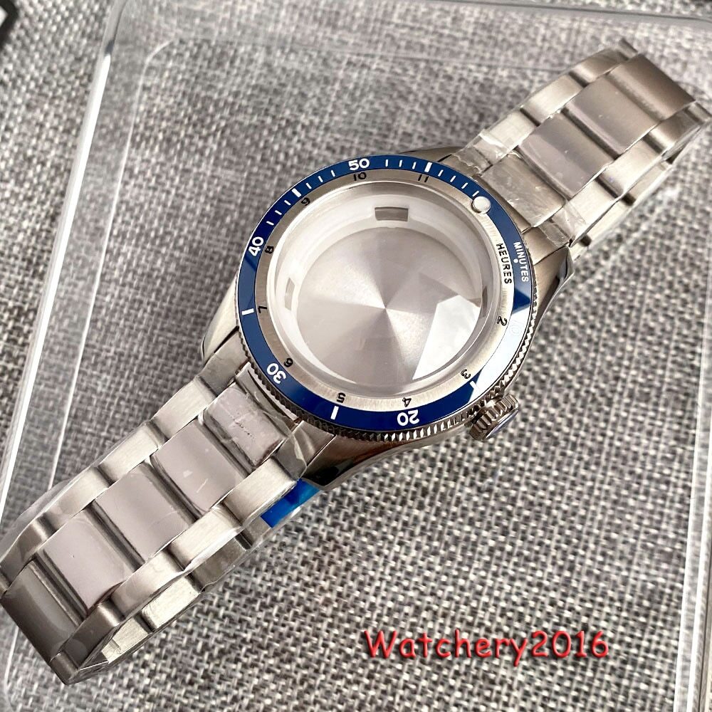 40mm Double Bow Sapphire Glass 20Bar Watch Case For NH35 NH36 ETA 2824 PT5000
