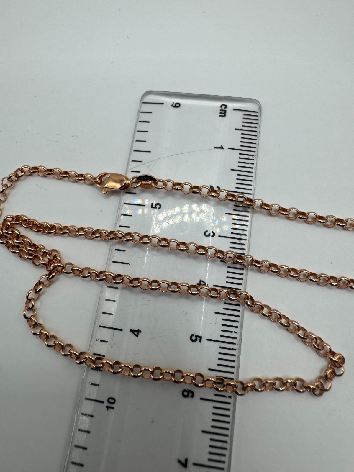 9ct Rose Gold 2.7mm Round Belcher Necklace Chain Length 16 Inch / 40cm (AA0570)