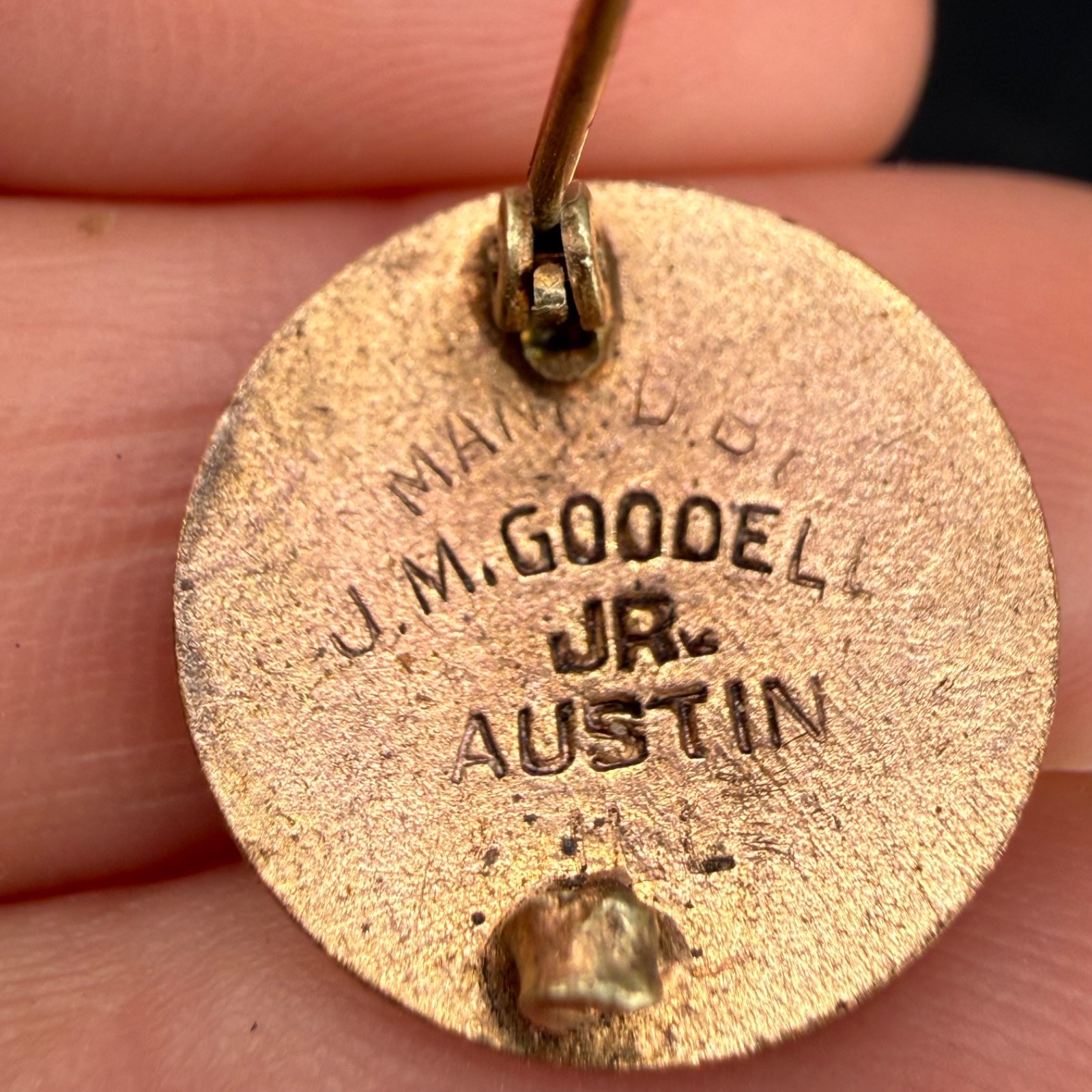 Vintage Czech Republic Enamel Pin Coat of Arms Gold JM Goodell