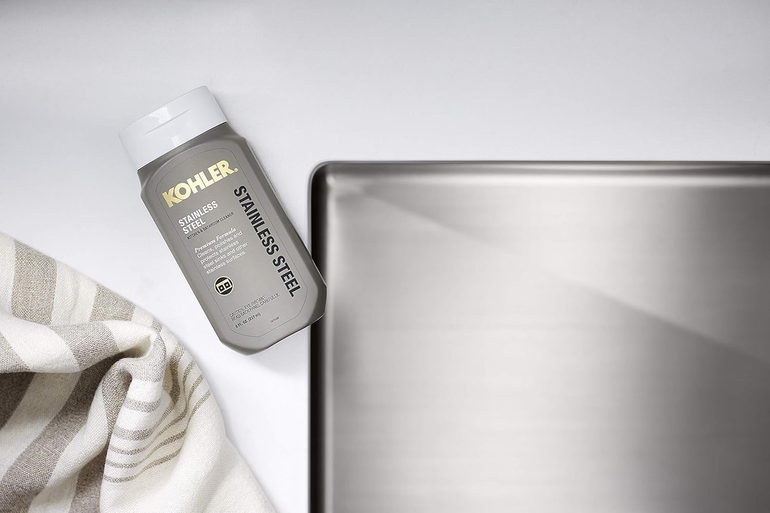 8 FL Oz Stainless Steel Cleaner – Polish & Protect Kitchen & Bathroom Surfaces