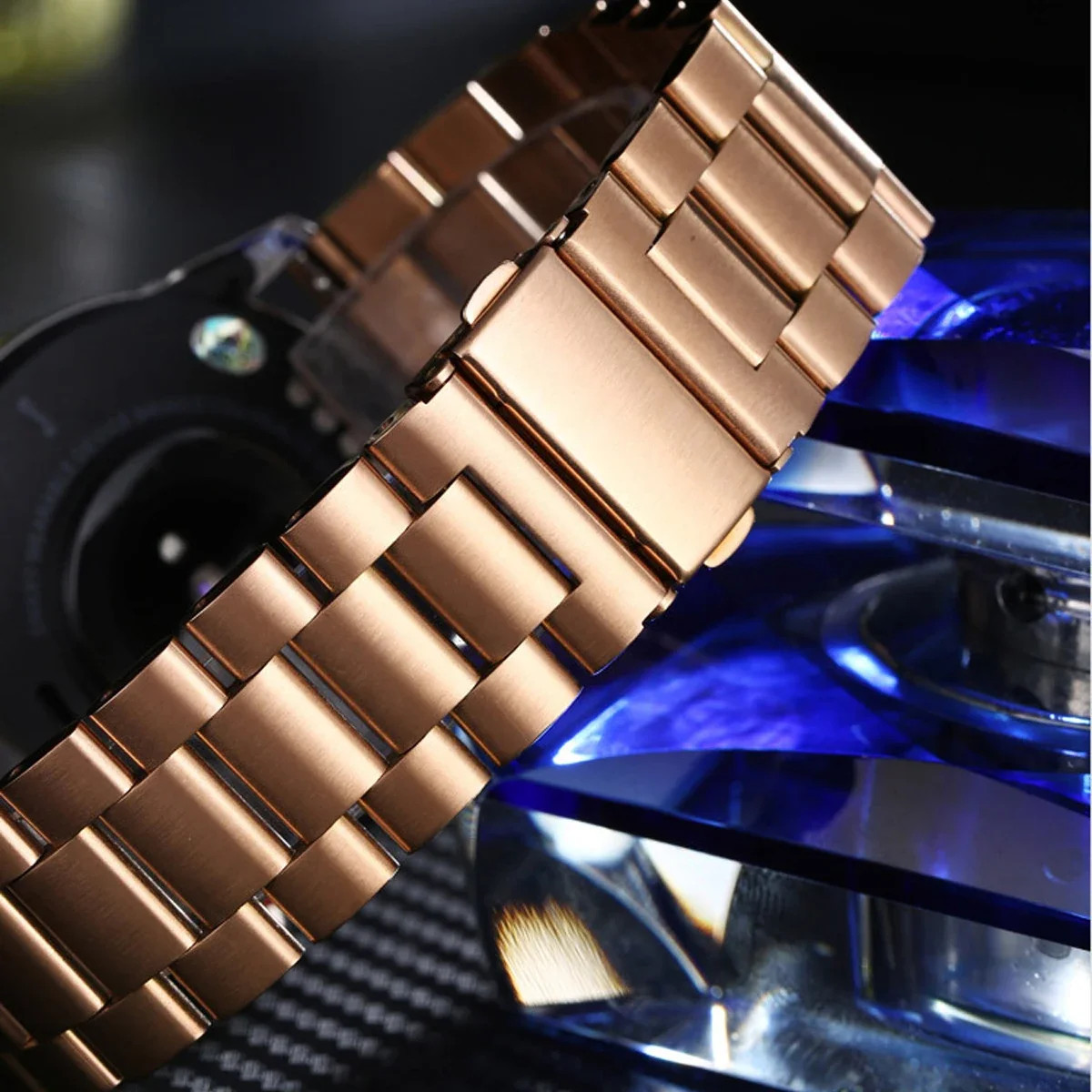 No Gap Steel Strap Metal Watch band for Samsung Galaxy Watch 8 40mm/44mm/46mm