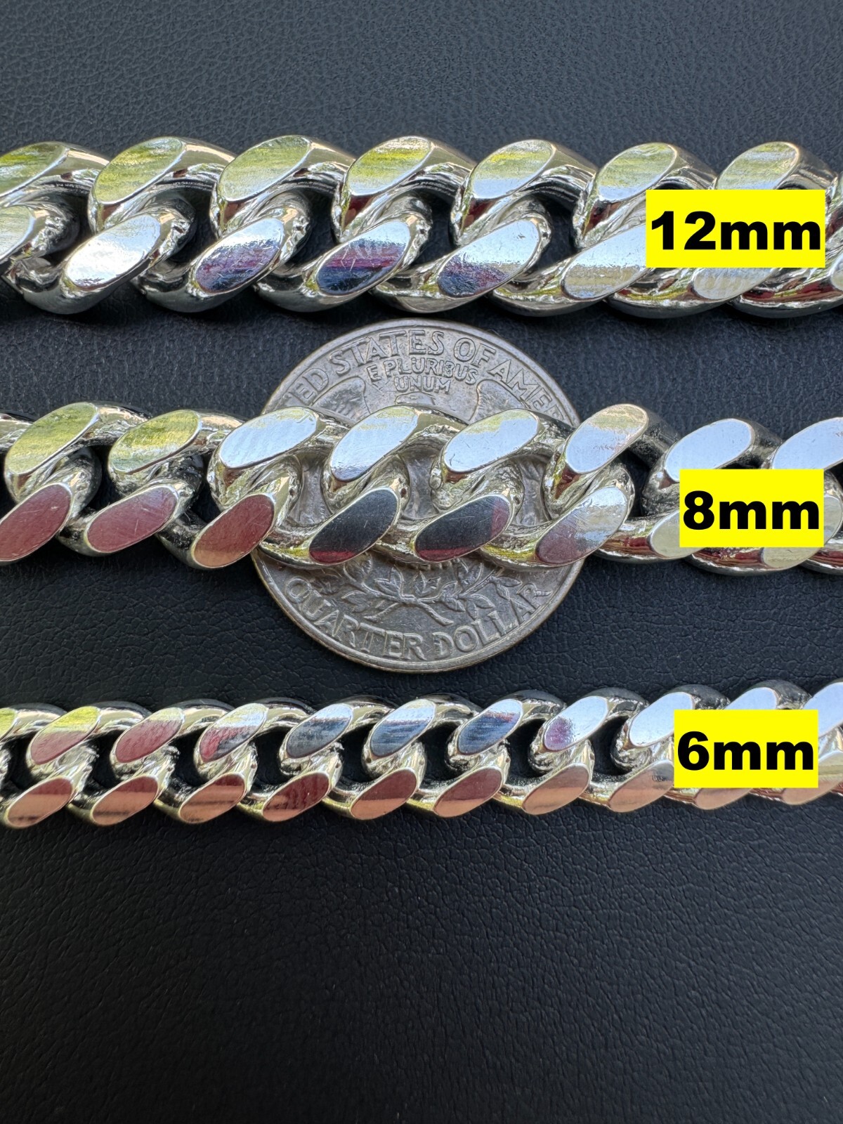 Mens Real Solid 925 Sterling Silver Miami Cuban Chain 2-12mm Heavy Link Necklace