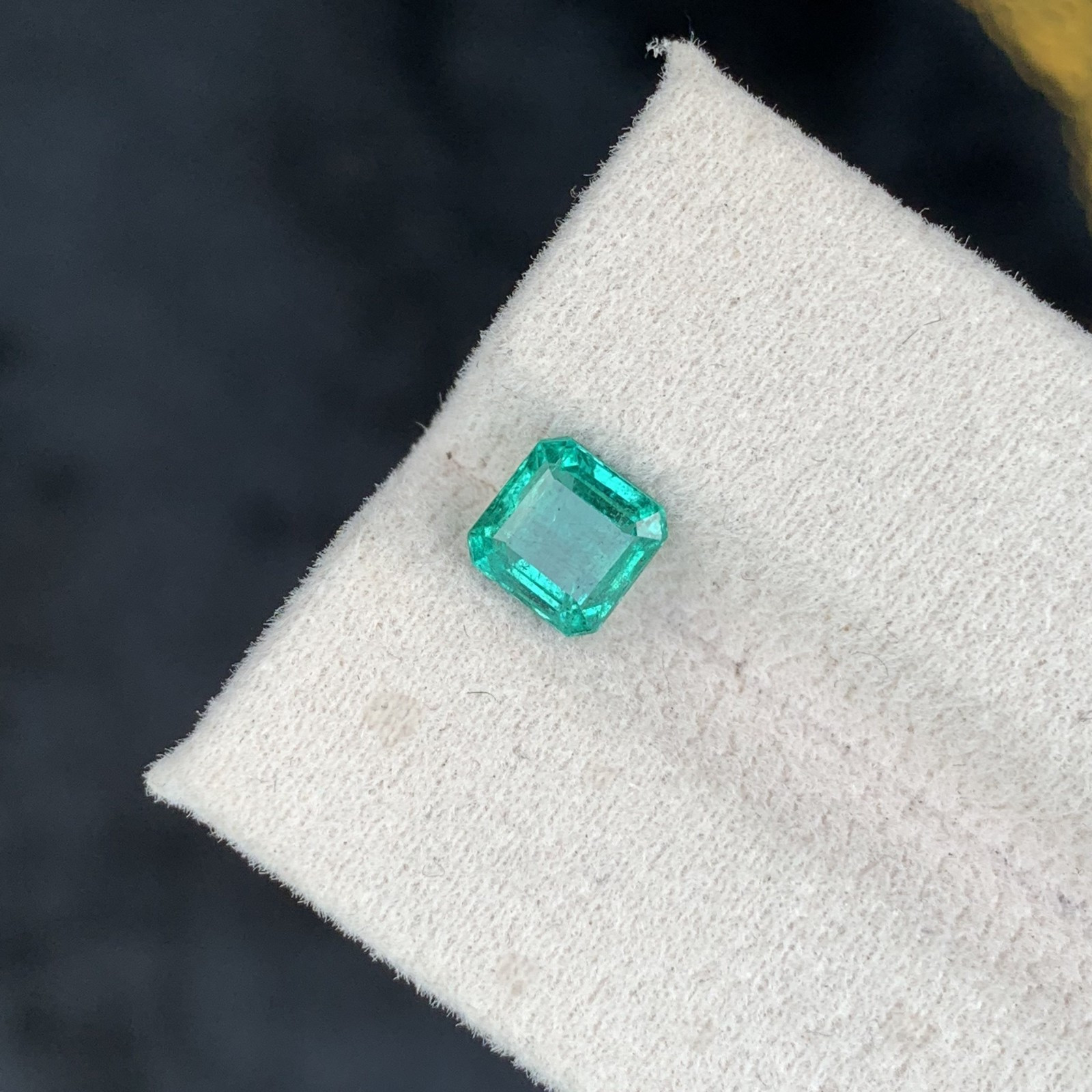 Zambian Emerald Perfect Square Cut 6x6mm Green Loose Gemstone Slightly Included