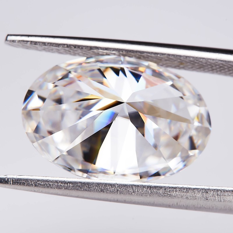 US 1-8ct Excellent Oval Cut D Color Loose Moissanite Stone VVS1 GRA Certificate