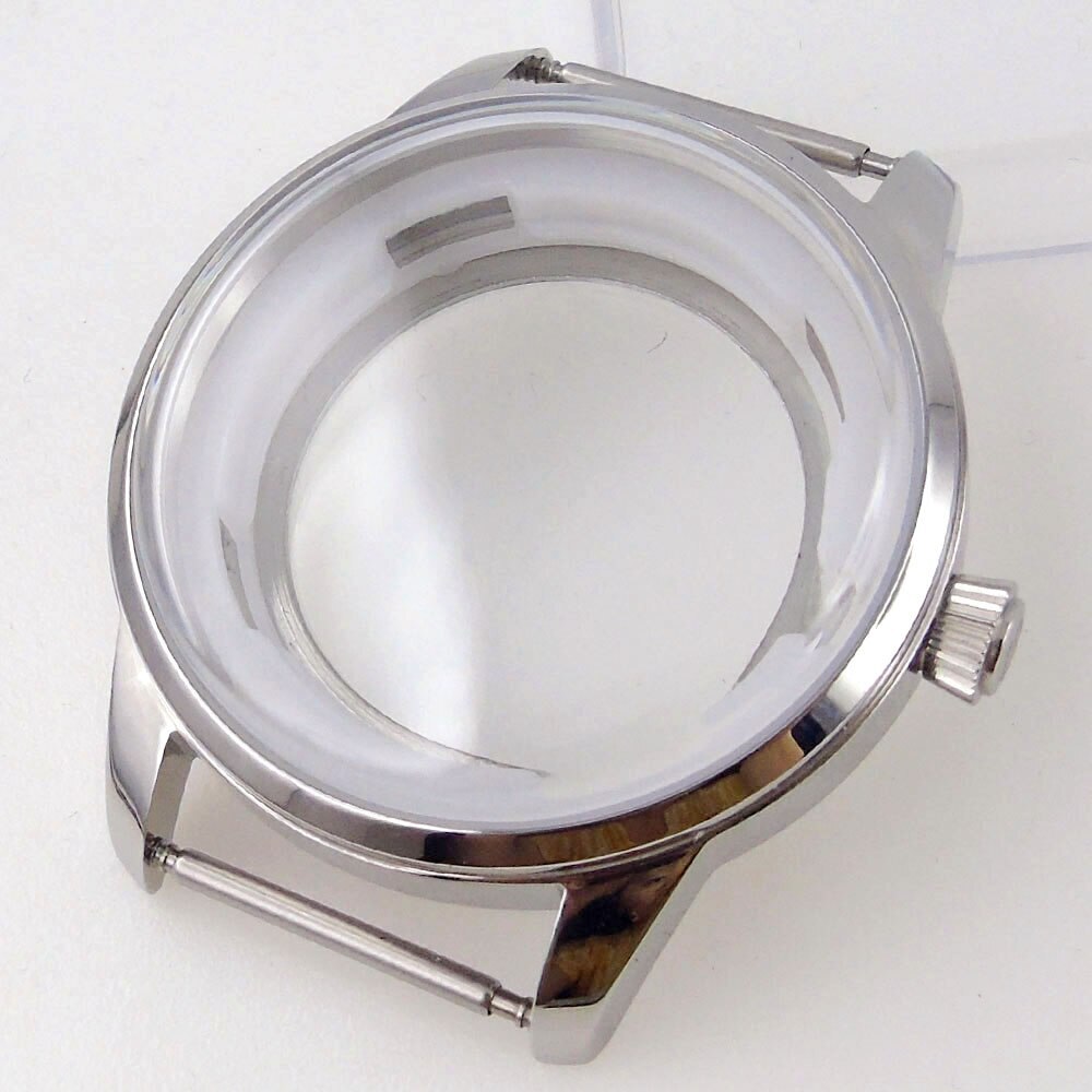40mm Silver Rose Gold Watch Case Fit NH35 NH36 Black Blue 35mm Sunburst Dial
