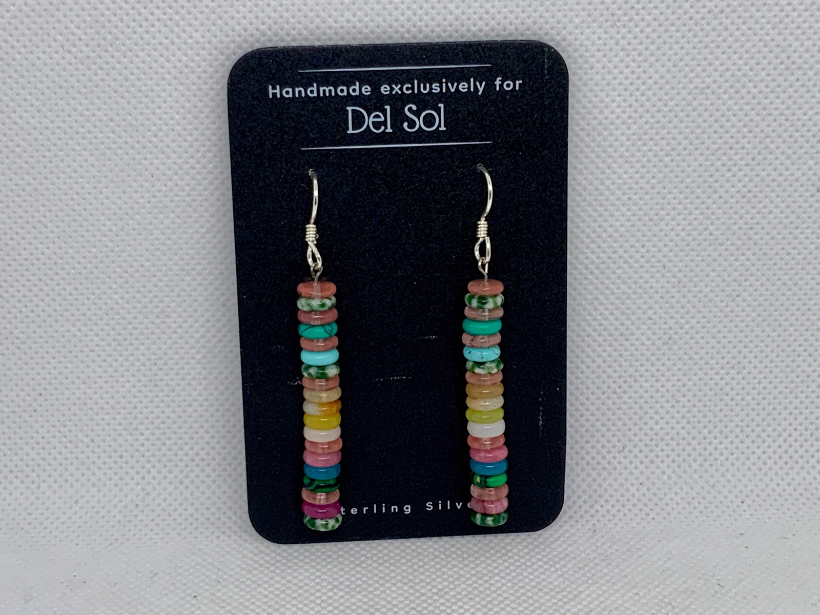 Gemstone variety earrings in sterling silver. SR2034 Ships Free in Con’t USA
