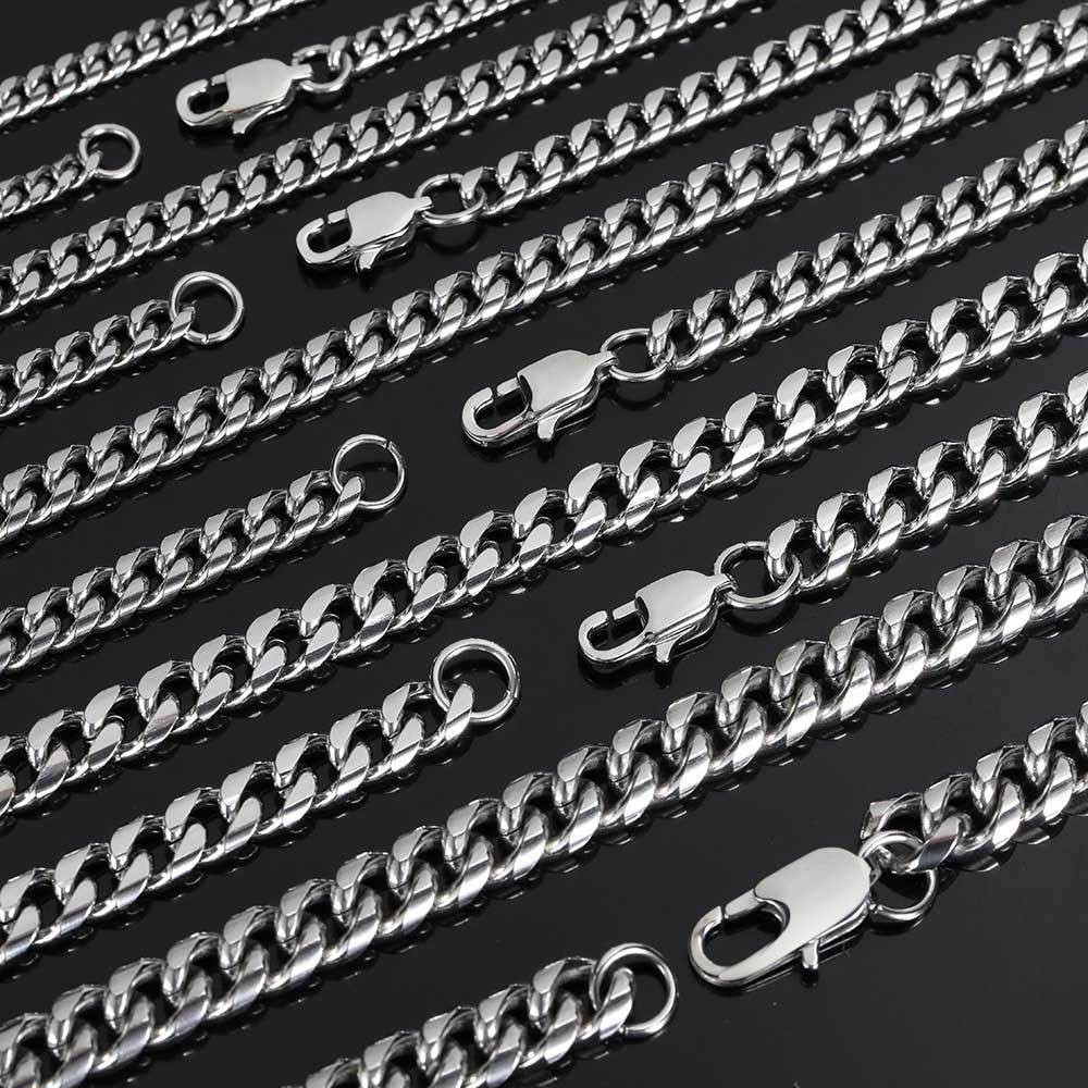 16–30″ Cuban Twist Stainless Steel Chain Available In Gold And Solid Colors