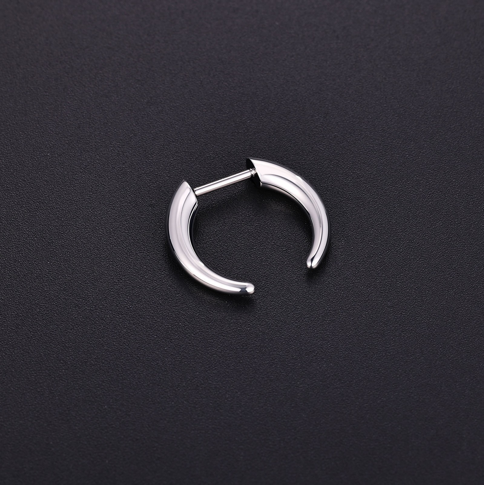 1 Pc 16G Stainless Steel Nose Rings Threadless Push-in Horn Ball Septum Piercing