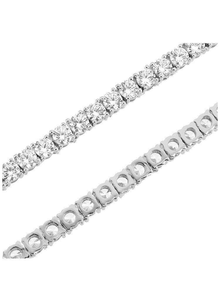 Unisex 1 Row 925 Sterling Silver 3mm 4mm 5mm Tennis Chain Necklace ANTI TARNISH