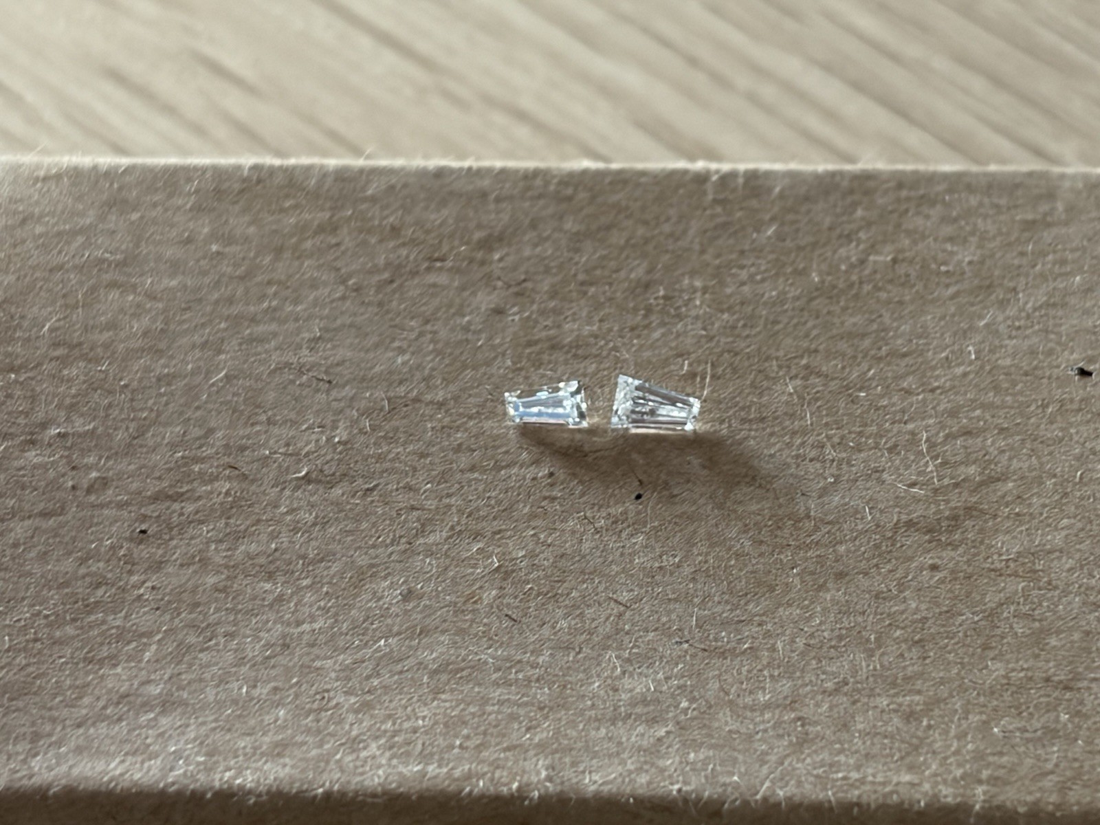 .50-.55tcw 4mm x 2.3mm Tapered Baguette Match Pair Natural Diamonds Loose VS