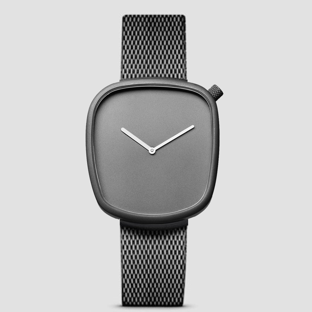 TOMI Minimalist Men’s Watch Ultra-Thin Square Dial Elegant Quartz Leather Strap