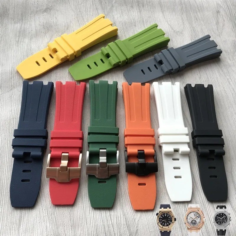 27mm 28mm 30mm Rubber Silicone Watch Band Strap for AP Royal Oak Offshore GA2100
