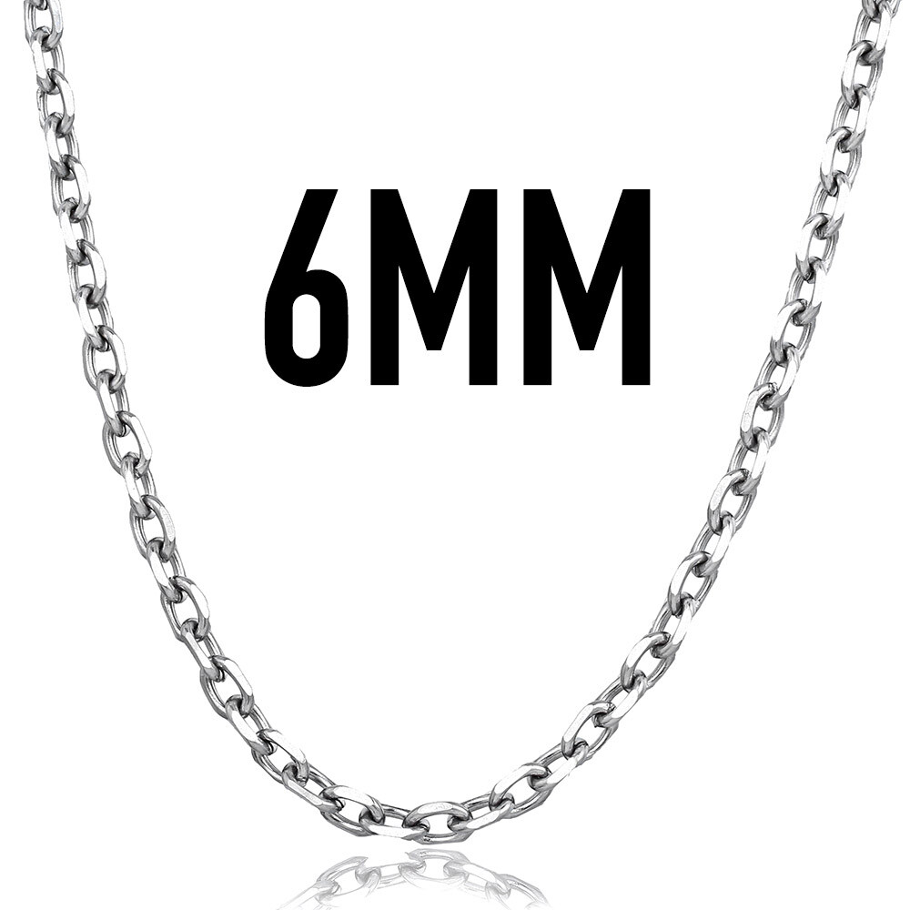 Mens Womens Chain Silver Stainless Steel Cable Anchor Link Necklace 18-24 inches