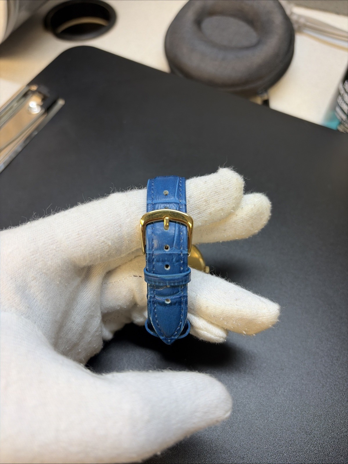 Piaget Dancer 18K Yellow Gold 30mm Lapis Lazuli Dial Cal. 9P Manual Wind Watch