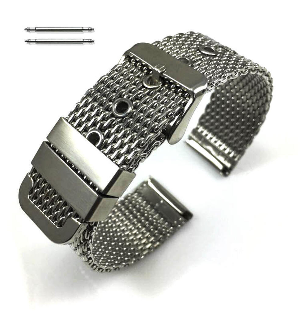 Thick Metal Stainless Steel Replacement Mesh Watch Band Strap Bracelet # 5101