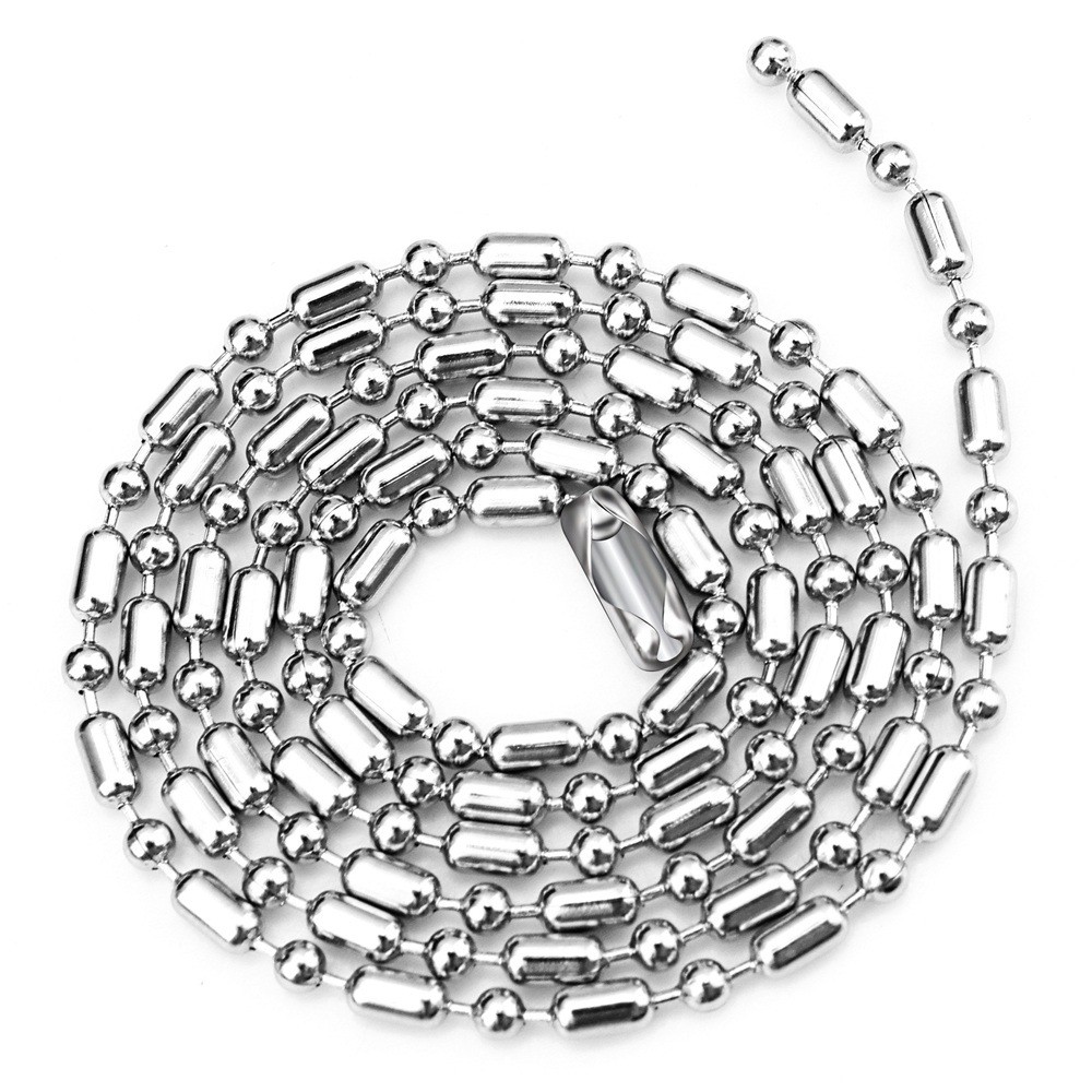 5pcs/lot 1.6/2/2.4/3mm Stainless Steel Bamboo Chain Necklace Jewelry Wholesale