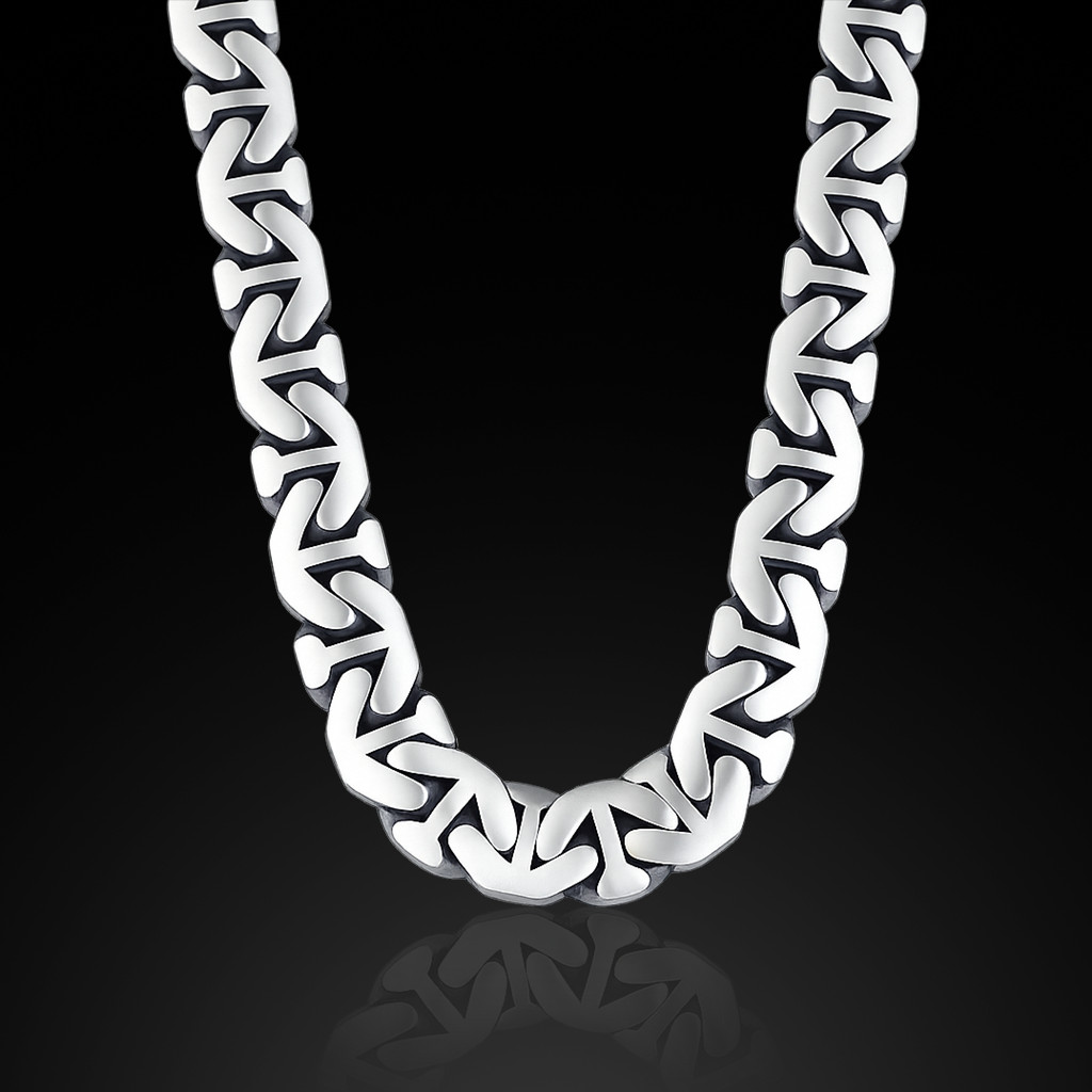 Heavy 16mm Cuban Curb Chain Necklace 925 Sterling Silver Men’s Chain