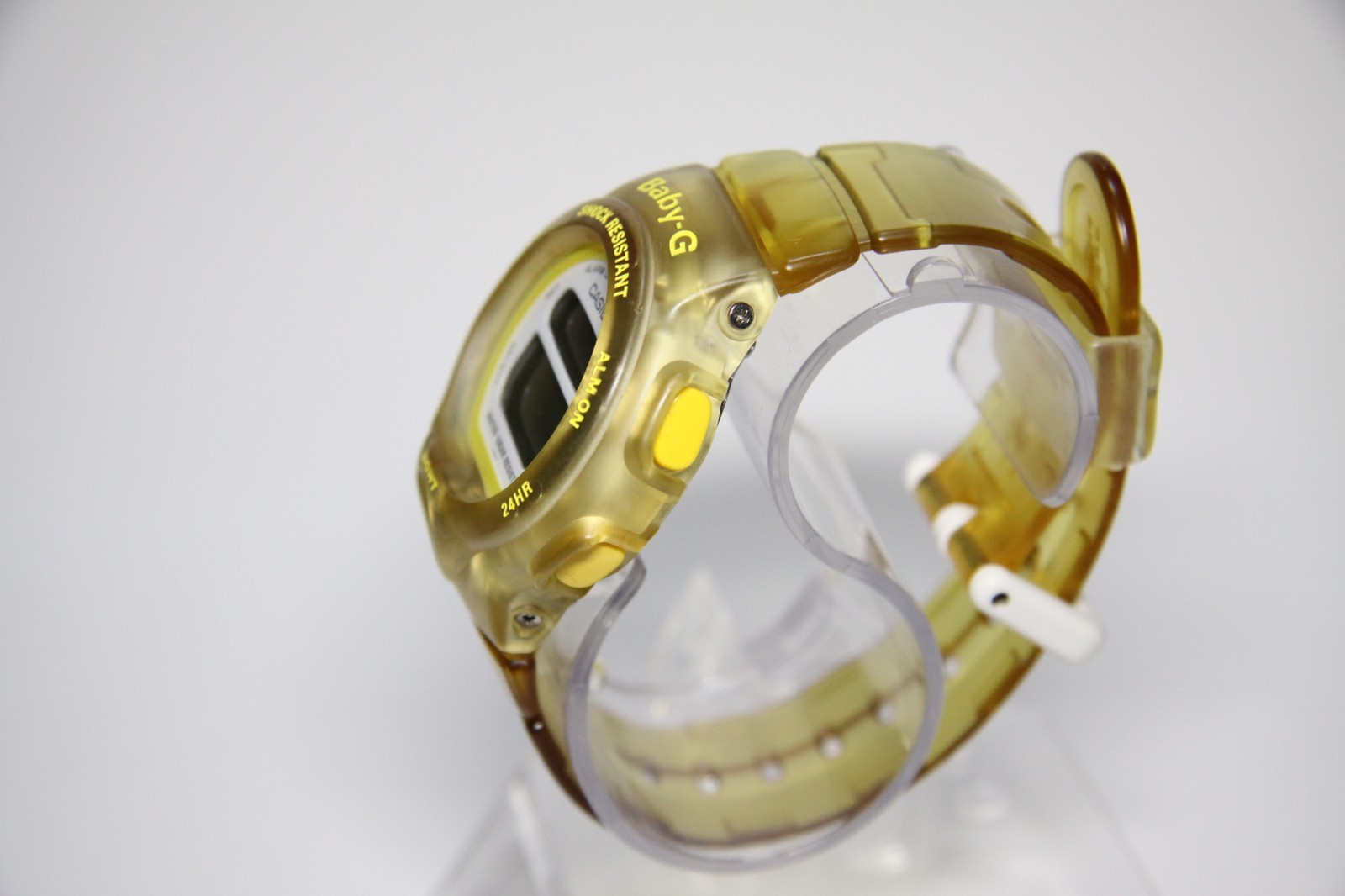 Casio Baby-G BG-350 Digital Watch Clear Yellow Orange Skeleton Japan Working