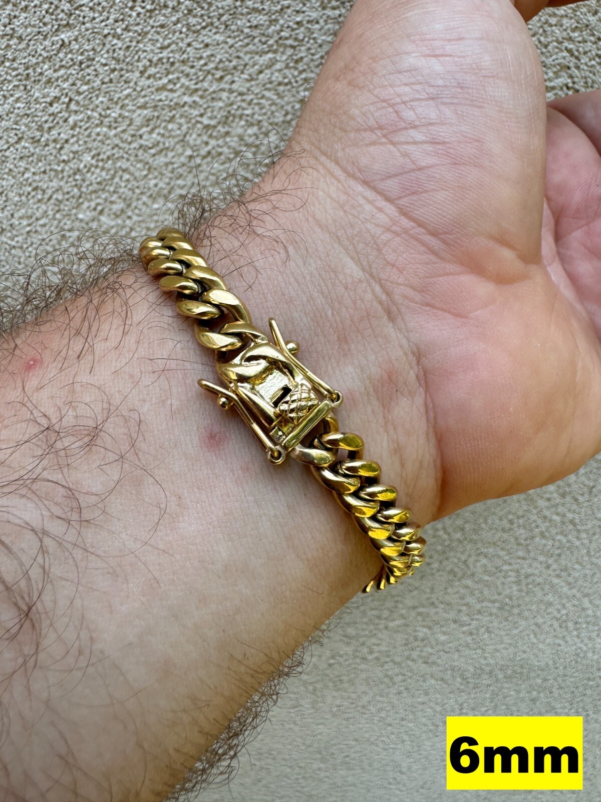 Miami Cuban Link Bracelet 14k Yellow Gold Plated Stainless Steel 4-18mm