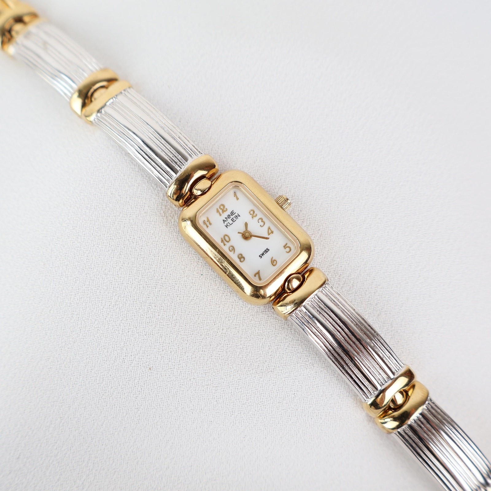 Vintage Two Tone Anne Klein Watch with a Rectangle Face Watch