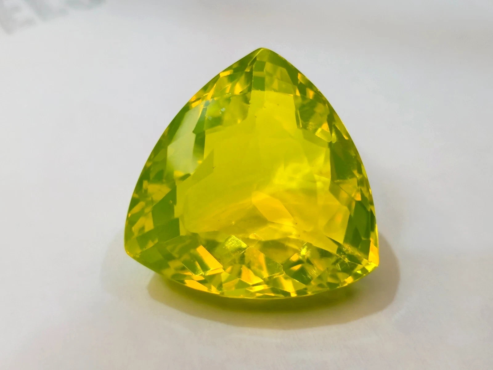 Natural Brazilian 200 Ct Yellow Topaz Trillion Cut AGL Certified Loose Gemstone