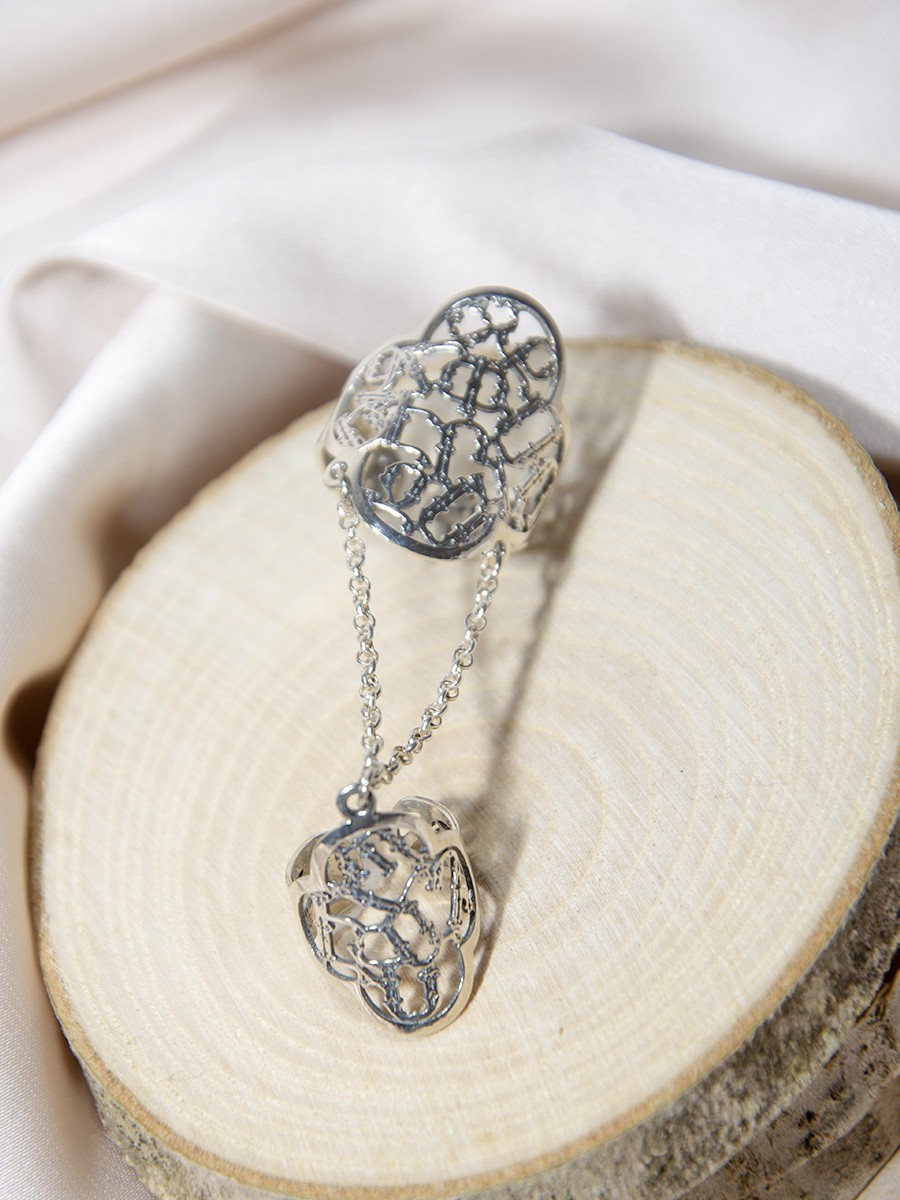Armenian Alphabet Silver Ring – Handmade Style, Unique Design