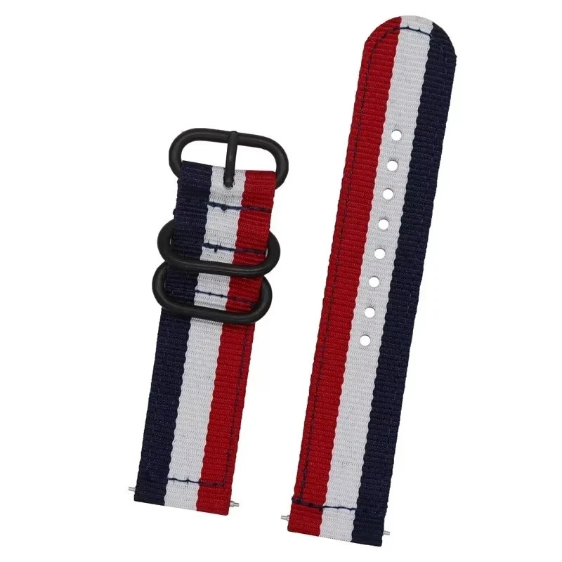 18mm 20mm 22mm Durable Military Woven Nylon Wrist Watch Band Quick Release Strap