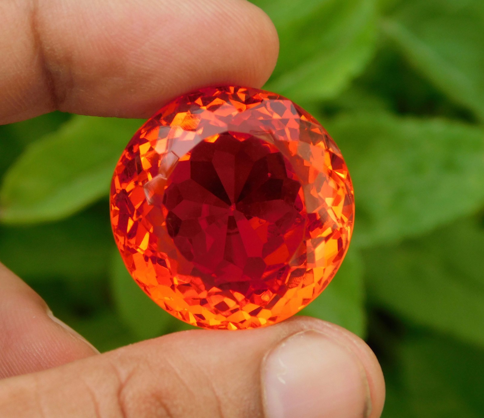 80.00cts + size Certified Mexican Translucent Round Cut Fire Opal Loose Gemstone