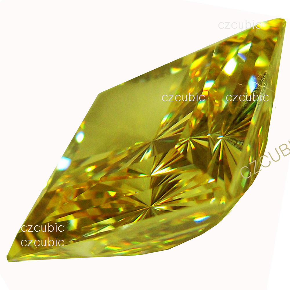 CUBIC ZIRCONIA SUPER QUALITY SQUARE/ SQ STONE 7 STAR YELLOW COLOR CZ U.S SHIPER