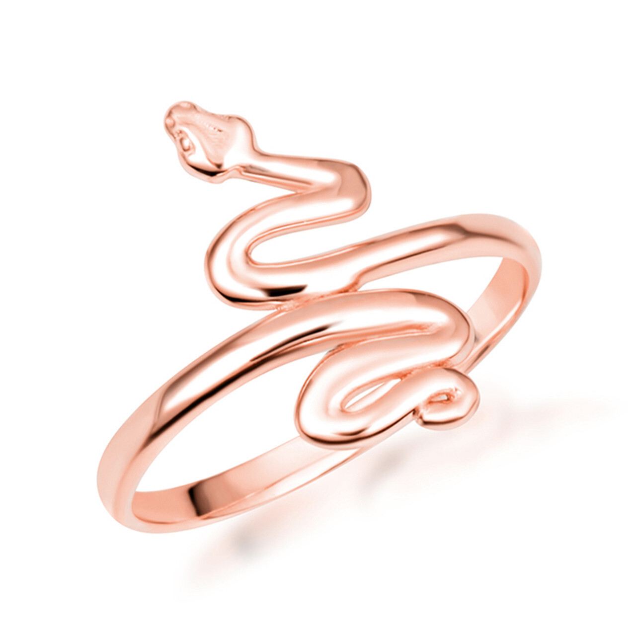 Gold Coiled Snake Band Ring (Available in Yellow/Rose/White Gold)
