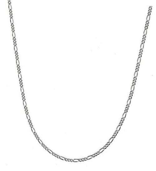 925 Sterling Silver 2mm Italian Solid Figaro Link Chain 18.0 Inches 2.0
