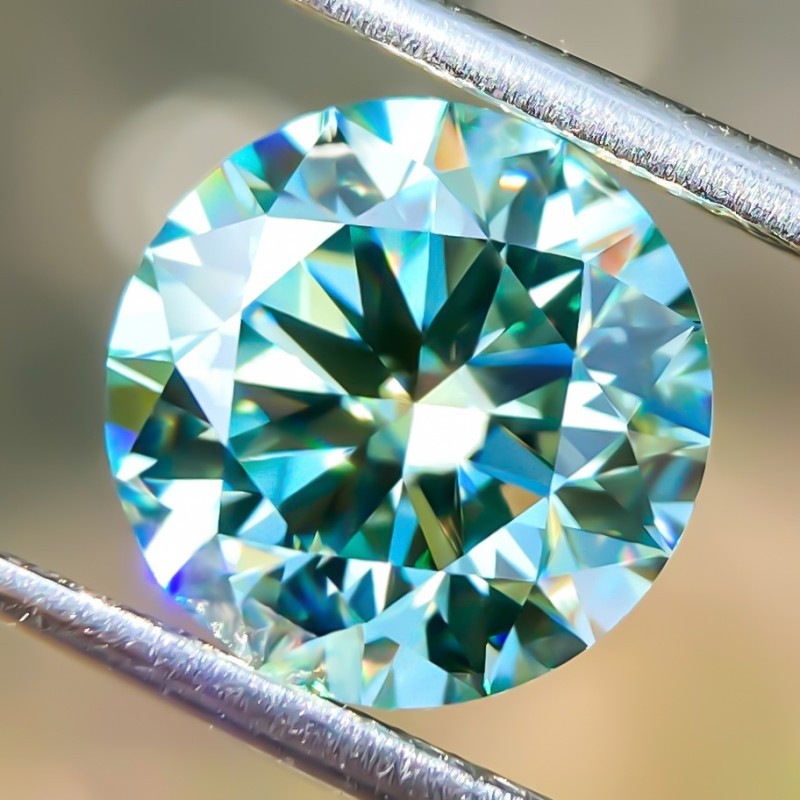 US GRA VVS1 0.5-5ct multicolor Round Cut Loose Moissanites Wholesale Price