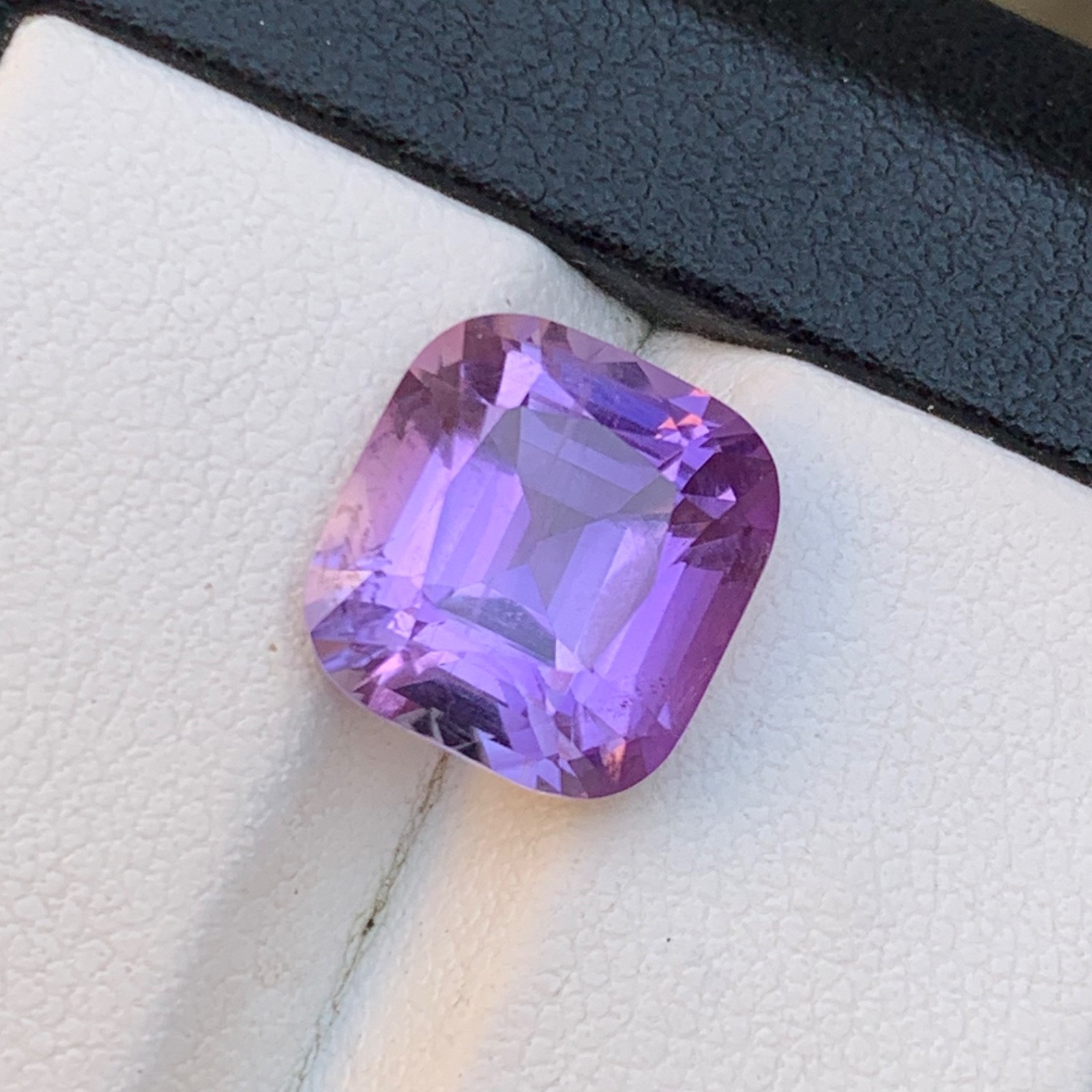 Natural Purple Amethyst 5 Carat Square Cushion Cut Loose Gemstone for Ring