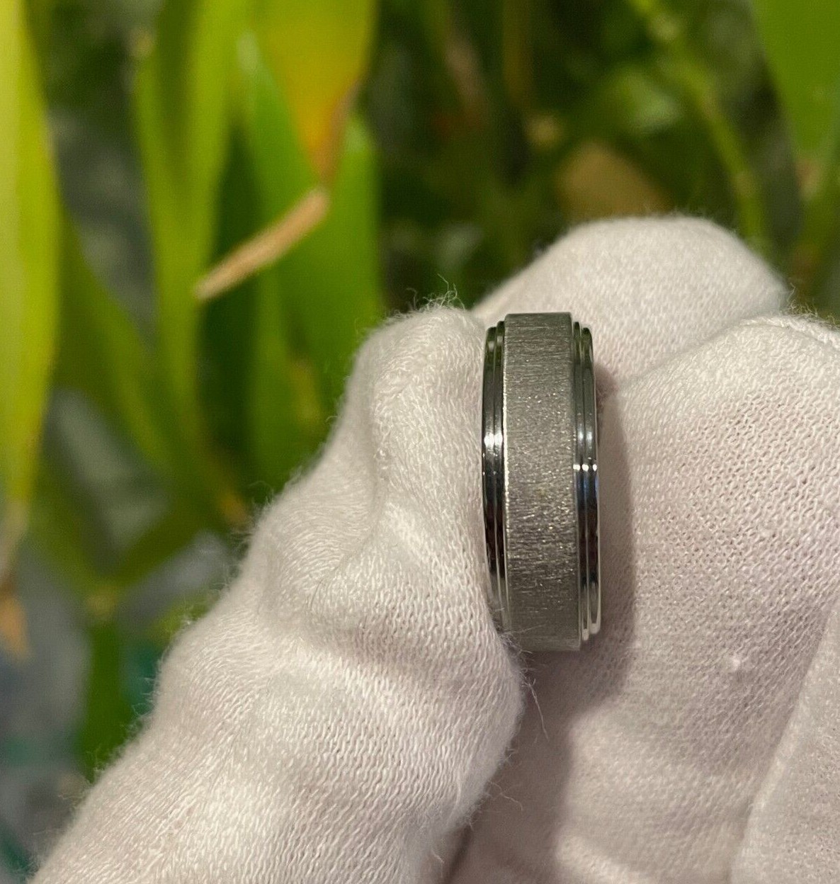 Comfort Fit Ring, Titanium Band, Double Stepped Edges, Made to Order, Wedding