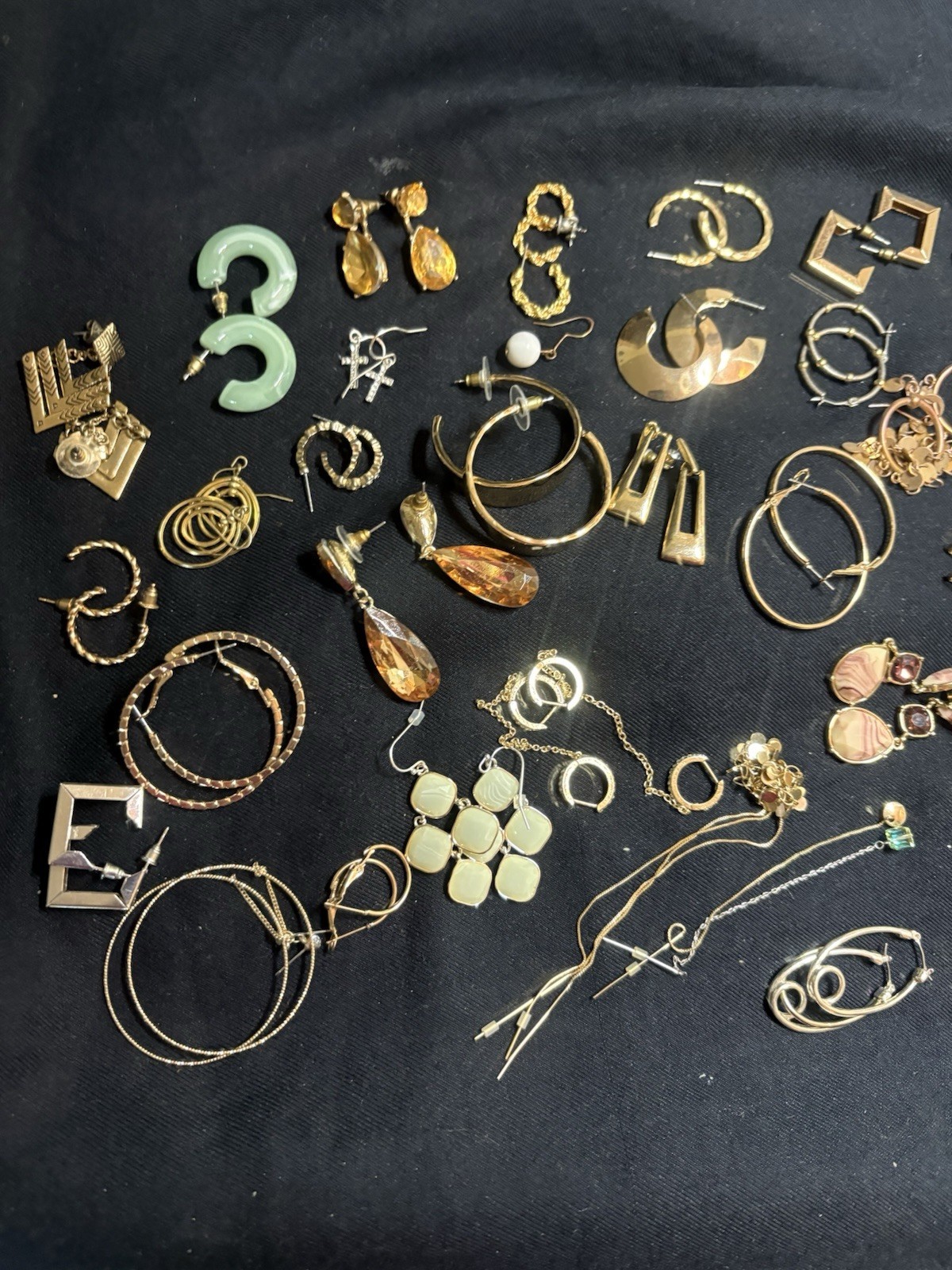 Ladies Fashion Earrings In Bulk, Assortment Hoops Dangles Rhinestones Etc.